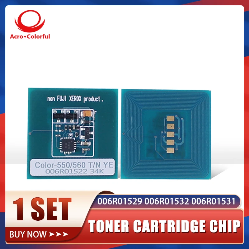 1 Set Compatibel Toner Chip Voor Xerox Color 550 560 570 Printer Cartridge