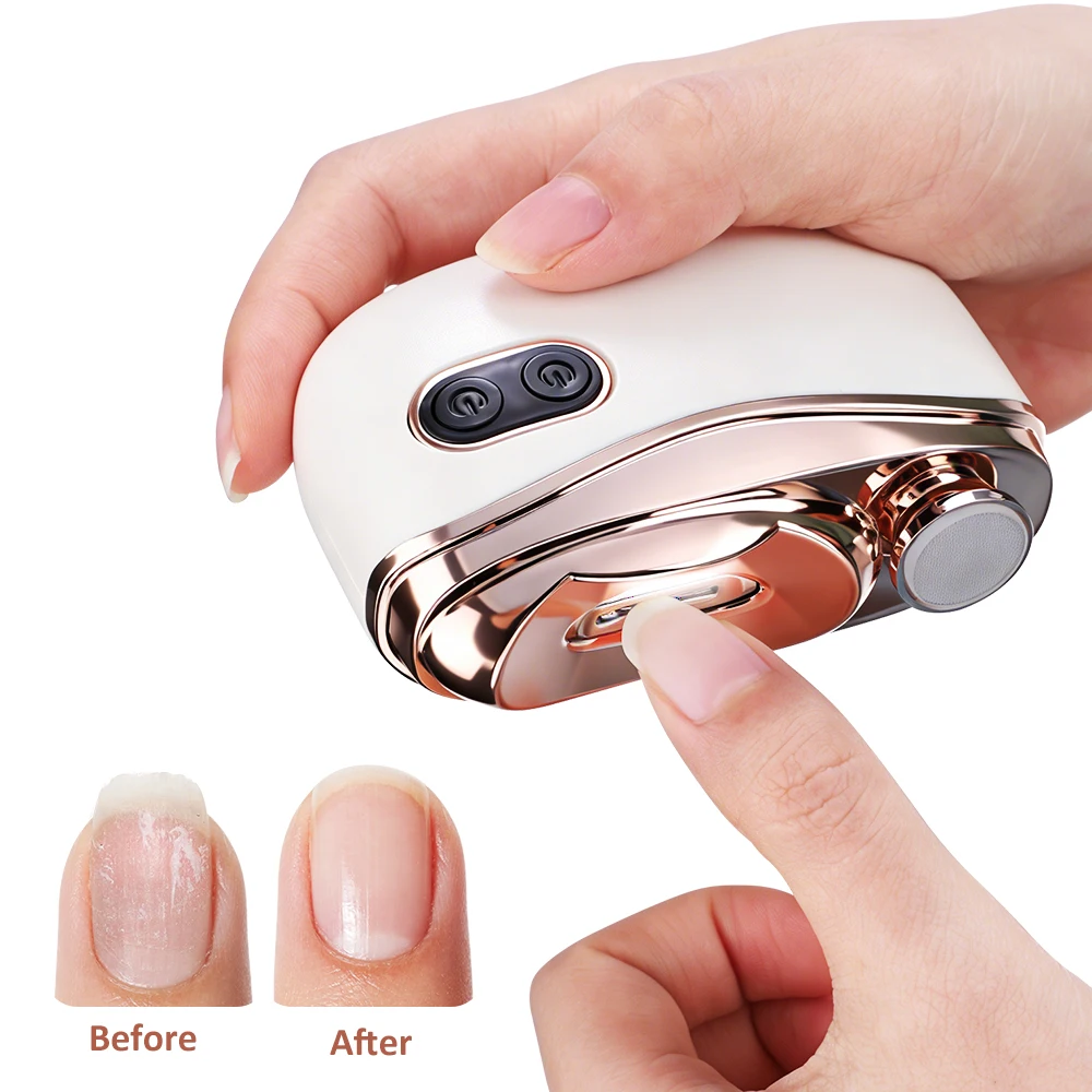 

2-In-1 Electric Nail Clippers Manicure Anti-Splash Nail Trimmer For Baby Finger Toe Scissors Pedicure Thick Nails Cutter Tools