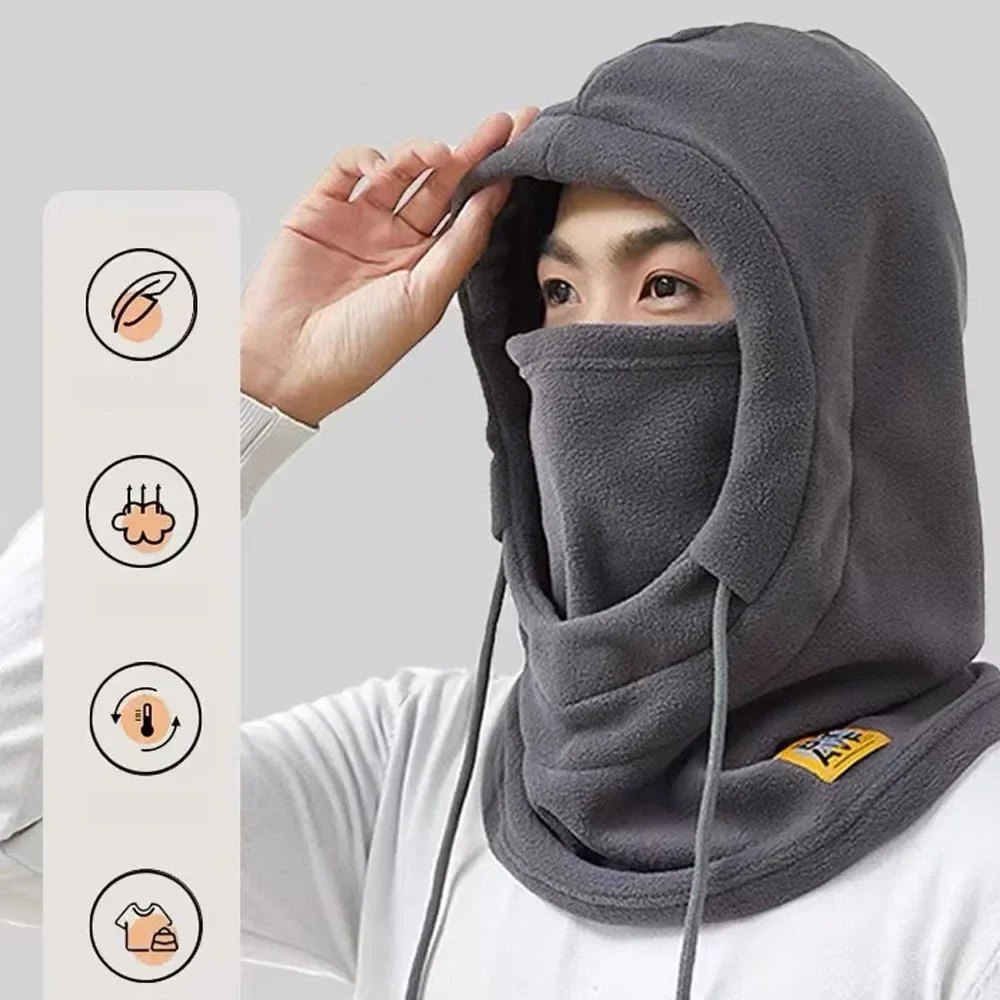 

High Quality Balaclava Winter Ski Windproof Cap Outdoor Cycling Cap For Men Face Masks Hood Beanies Women Plush Warm Hat