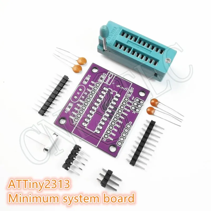 Minimalna płyta systemowa miniCore ATtiny2313/4313/A/V-10PU DIP20 może zrobić blok programowania Arduino z ISP6 i szeregowym wnętrzem — zdjęcie 2