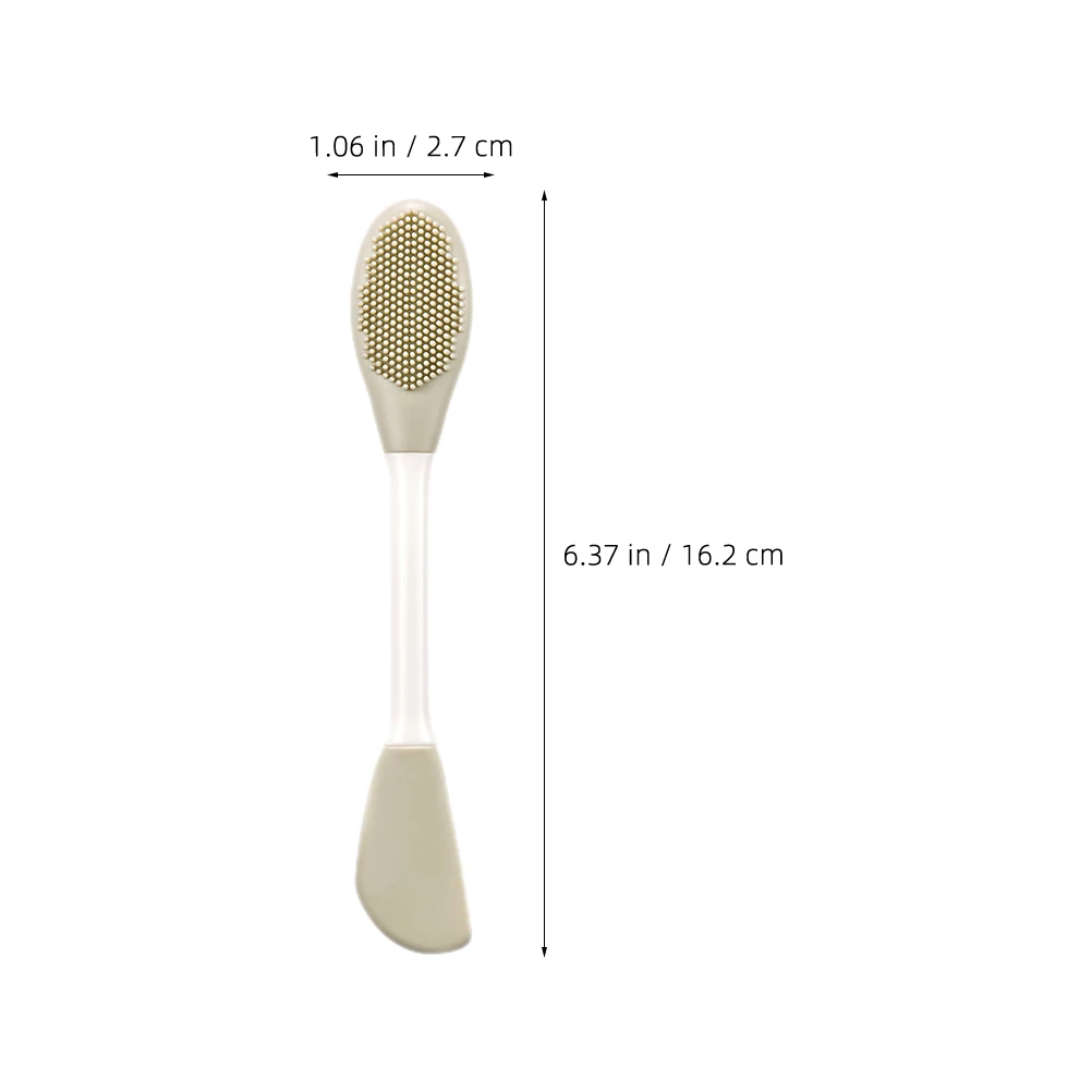 

3pcs Silicone Face Scrubber Dual Head Facial Mask Applicator Skincare Tool Ergonomic Handle Soft Cleansing Face Wash
