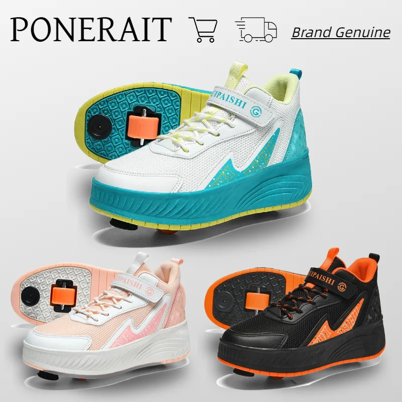 

Platform sports shoes woman with wheel With Brake Comfortable Breathable Mesh blades shoes roller skates for girls Kids sneakers