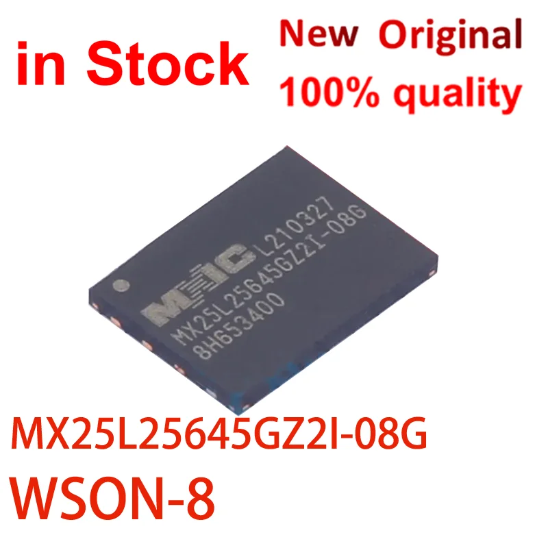 (1 قطعة) 100% جديد MX25L25645GZ2I-08G MX25L25645GZ2I WSON-8 ولا فلاش رقاقة ic #1