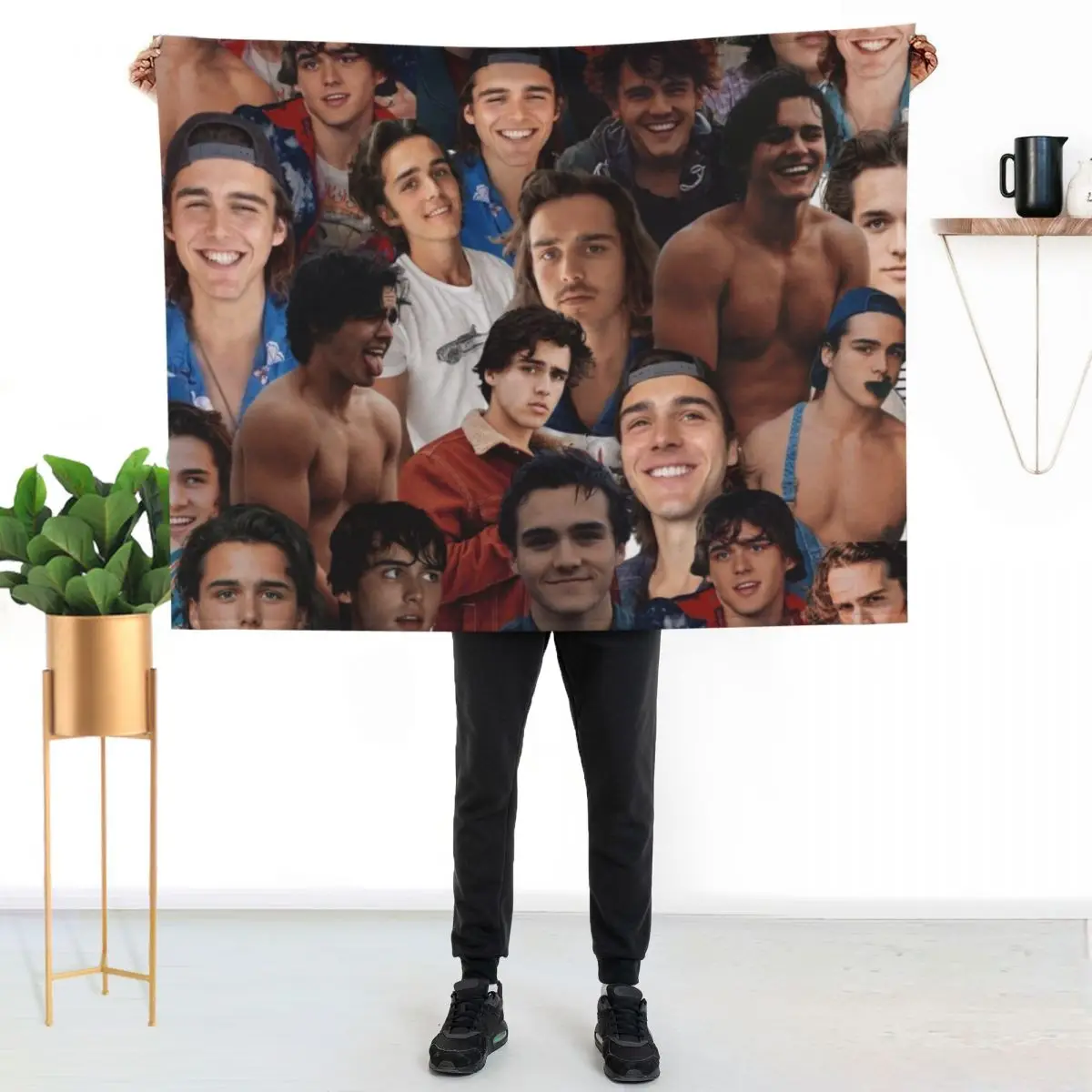 charlie gillespie photo collage Throw Blanket Luxury Throw Tourist Thins Designers blankets ands blankets and throws Blankets