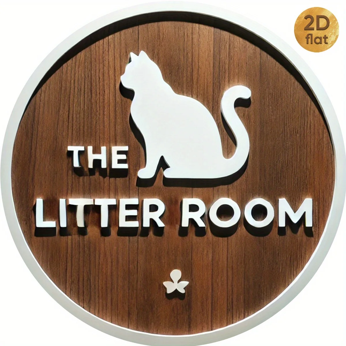 2D Flat, 2D Flat Printing 1pc Metal Iron Sign, Rustic Round Iron Sign 