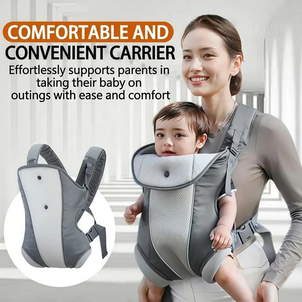 

Shoulder Strap Baby Carrier Breathable Mesh 4 in 1 Newborn Hip Carrier Skin-Friendly Sturdy Infant Holder Moms & Dads