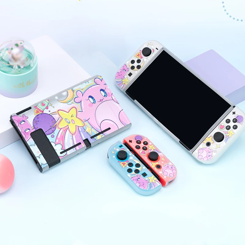 Новый милый мультяшный чехол для Nintendo Switch, аксессуары, мягкий ТПУ чехол, защитный чехол для Nintendo Switch Oled JoyCon Shell