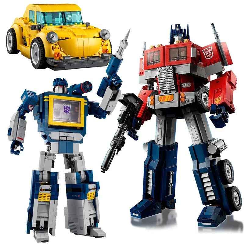 

New War Robot Car Optimus Prime Truck Autobot Building Blocks Assemble Weapon Gun Bricks Toy Christmas Birthday Gift For Kid Boy