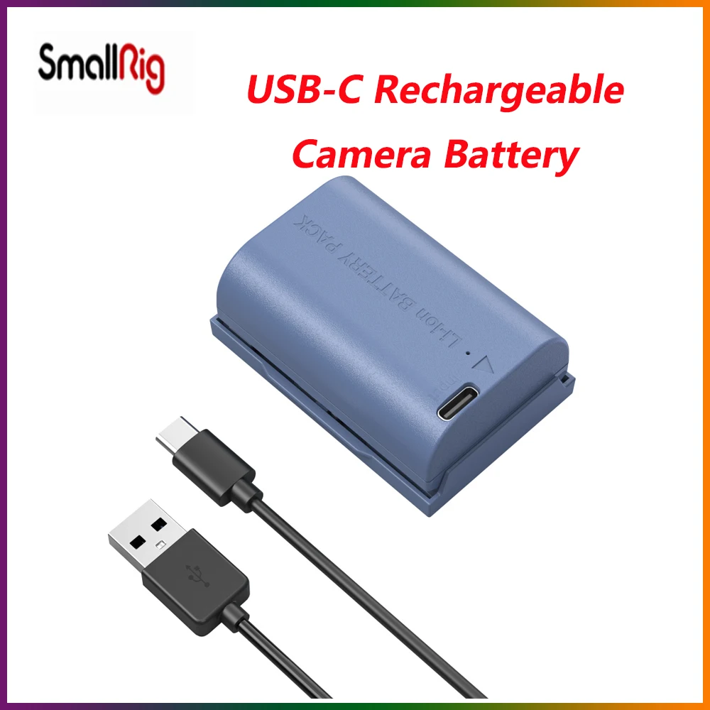 SmallRig LP-E6NH NP-W235 NP-FZ100 USB-C Rechargeable Camera Battery for Sony Canon Fujifilm Sony A7M4/ZV-E1 Camera