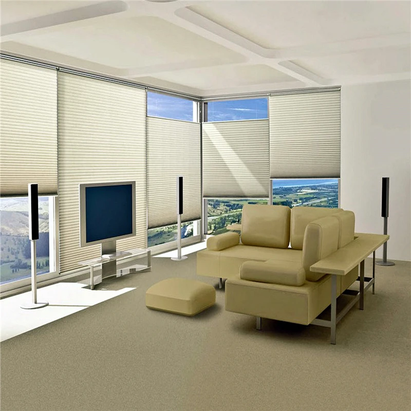European Style Honeycomb Shade Curtains / Horizontal Blinds for Sun Room