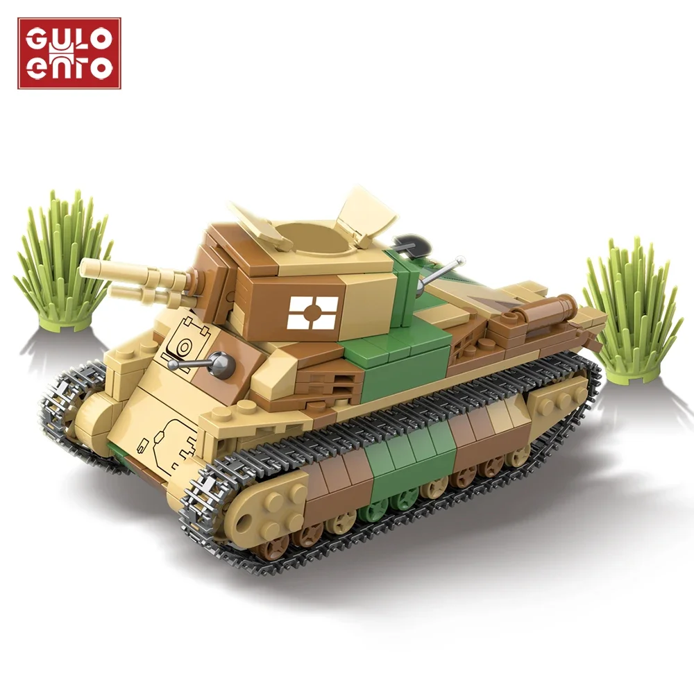 528PCS Military Series Type 89 I-GO Medium Tank Building Blocks Japan Middle Tank Bricks Weapons Soldiers Children Toys Gifts