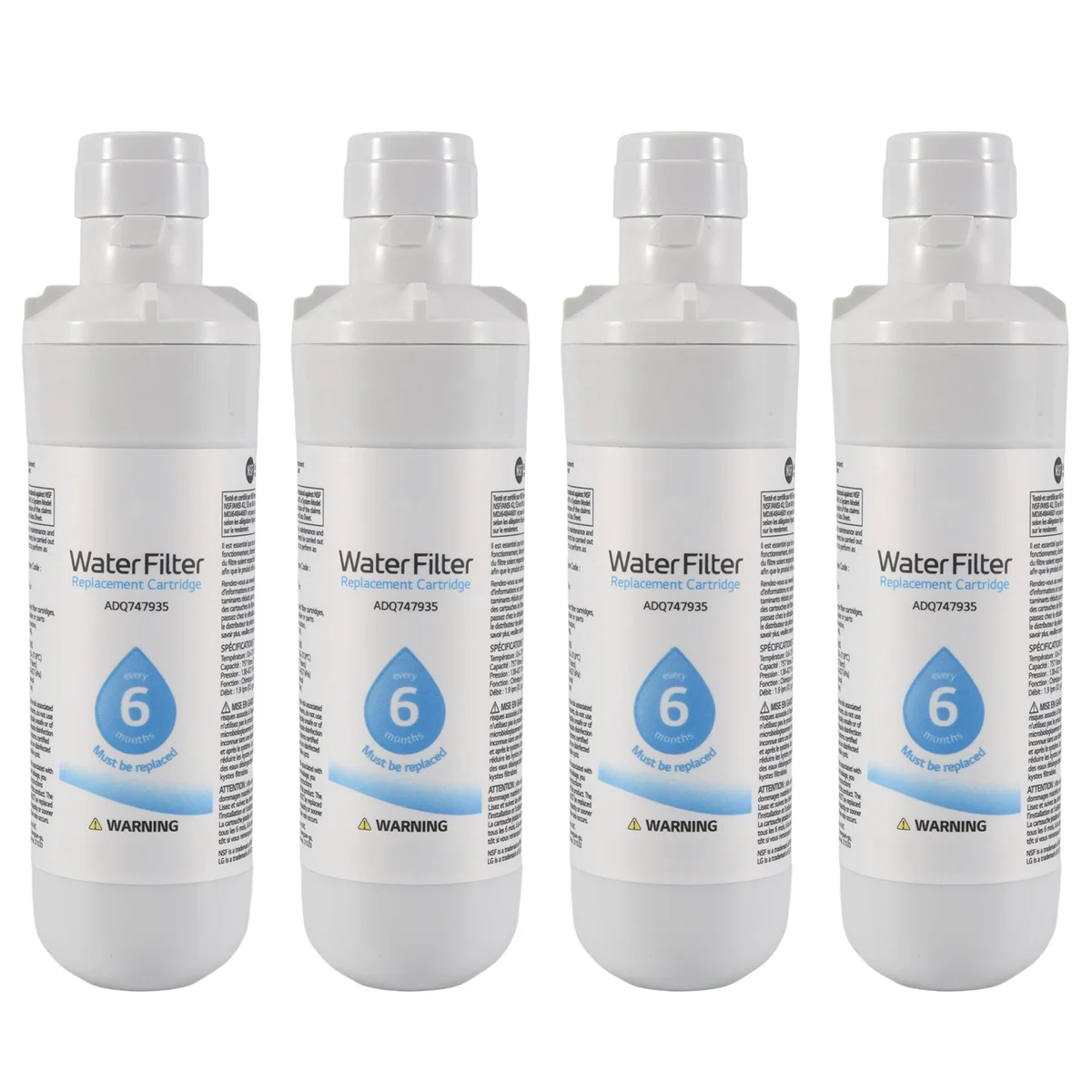 

4 Pack LT1000P Replacement for Refrigerator Water Filter,For LT1000P3,ADQ747935 200 Gallon Refrigerator Water Filter