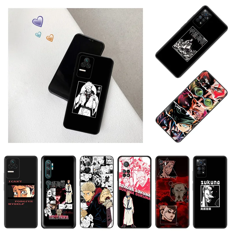 Ultra Thin Phone Case For Redmi Note11 11s A1 A2 Plus K60 K50 K40 Xiaomi 14 11t 11Lite CC9Pro Ryomen Sukuna Jujutsu Kaisen Cover