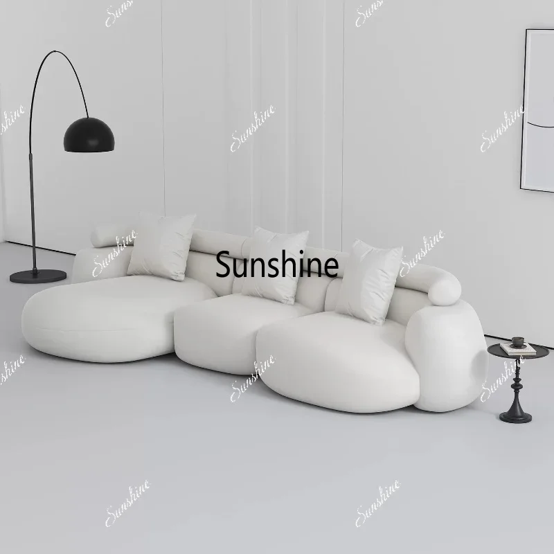 Minimal straight row fabric sofa B & B hotel living room concubine sofaTJ
