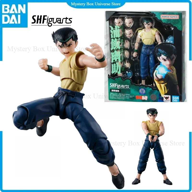 

In Stock Original Bandai SHF Yu Yu Hakusho Yusuke Urameshi Action Figure PVC Model Kit Collectible Holiday Gift Set for Kids