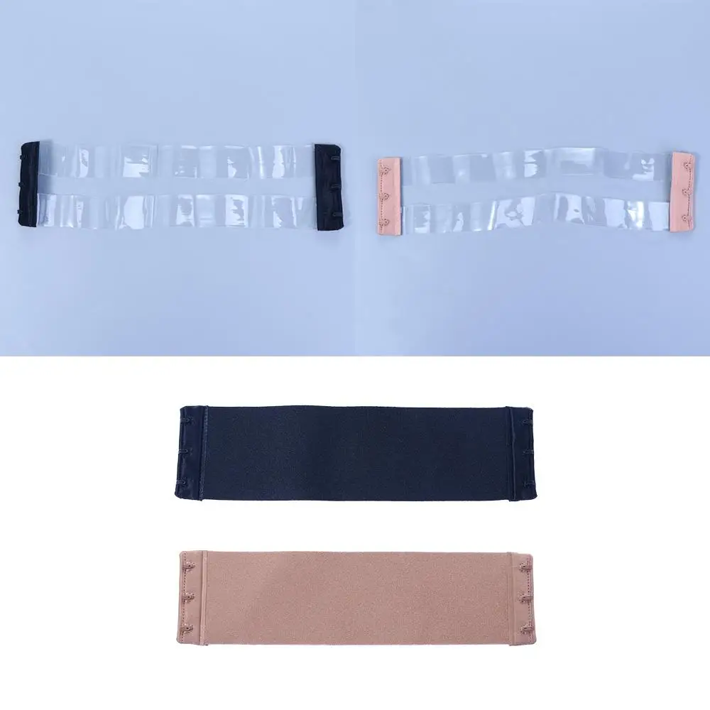 Invisible Adjustable Solid Color Elastic Band 3 Hooks Extension Buckle Bra Buckle Transparent Bra Extender Bra Accessories