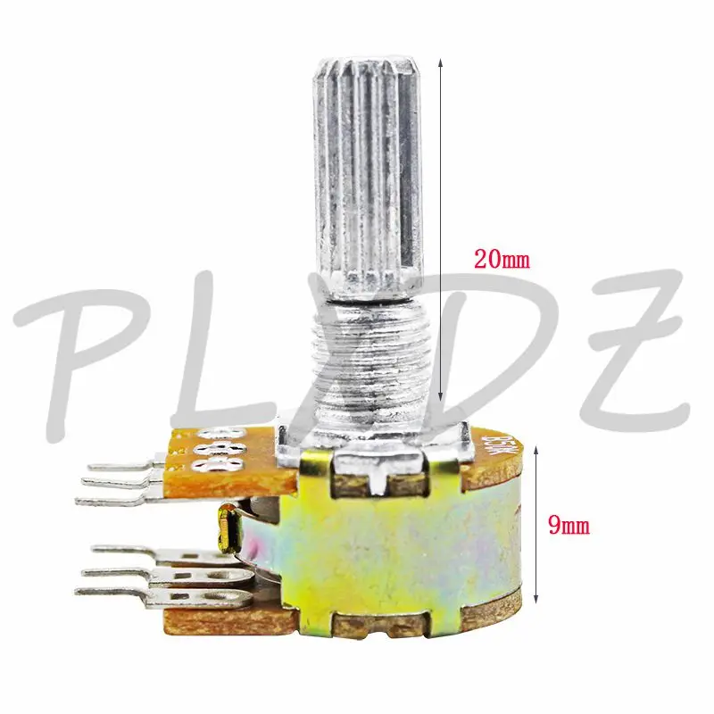 مقياس جهد مزدوج 148 ، عمود قياس جهد مزدوج 20 ل 20 مم ، 1K 2K 5K 10K 20K 50K K ، 6 دبوس ، 10K