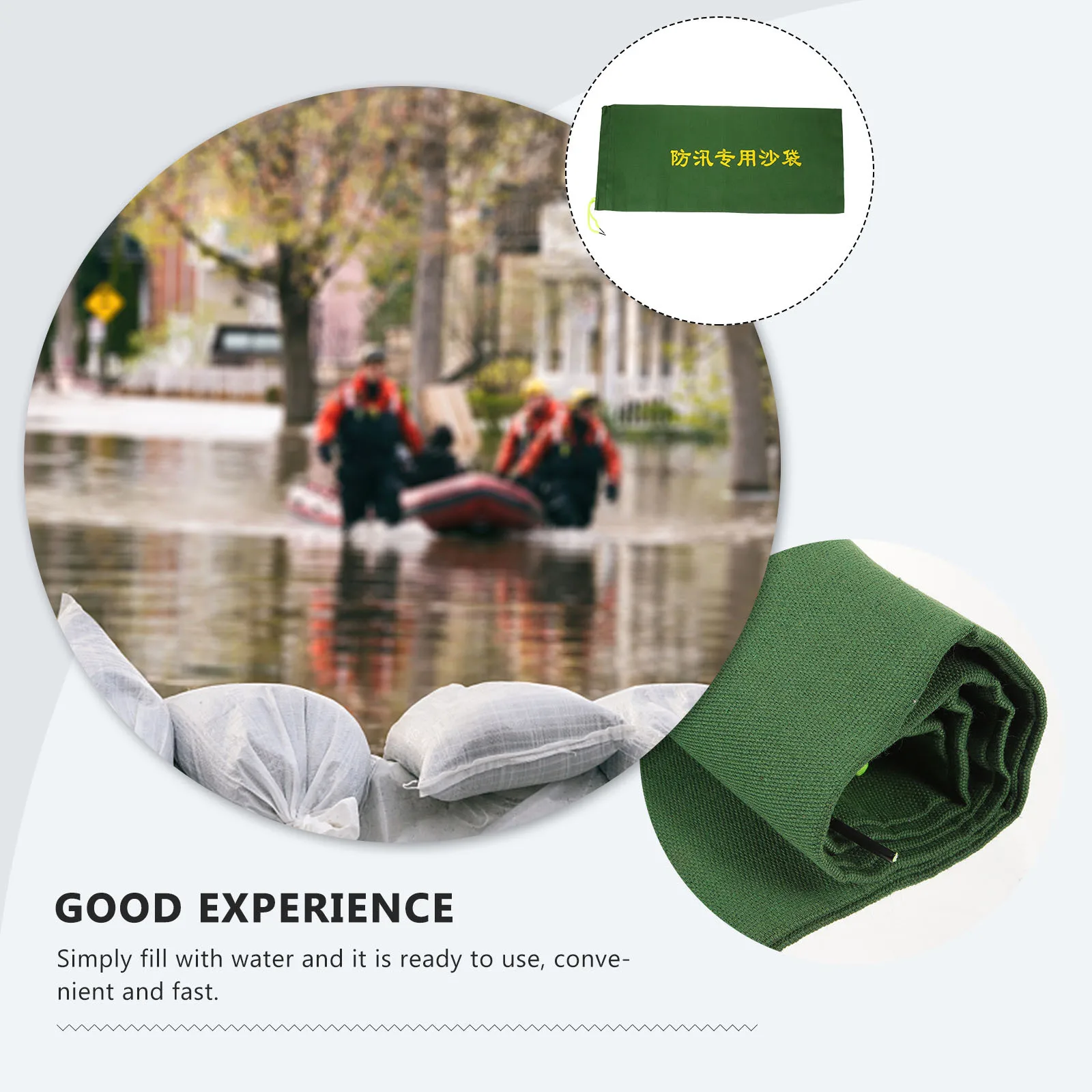 

2Pcs Flood Control Sandbags Heavy Duty Empty Flood Protection Bag Reusable for Outdoor Construction Flooding Control