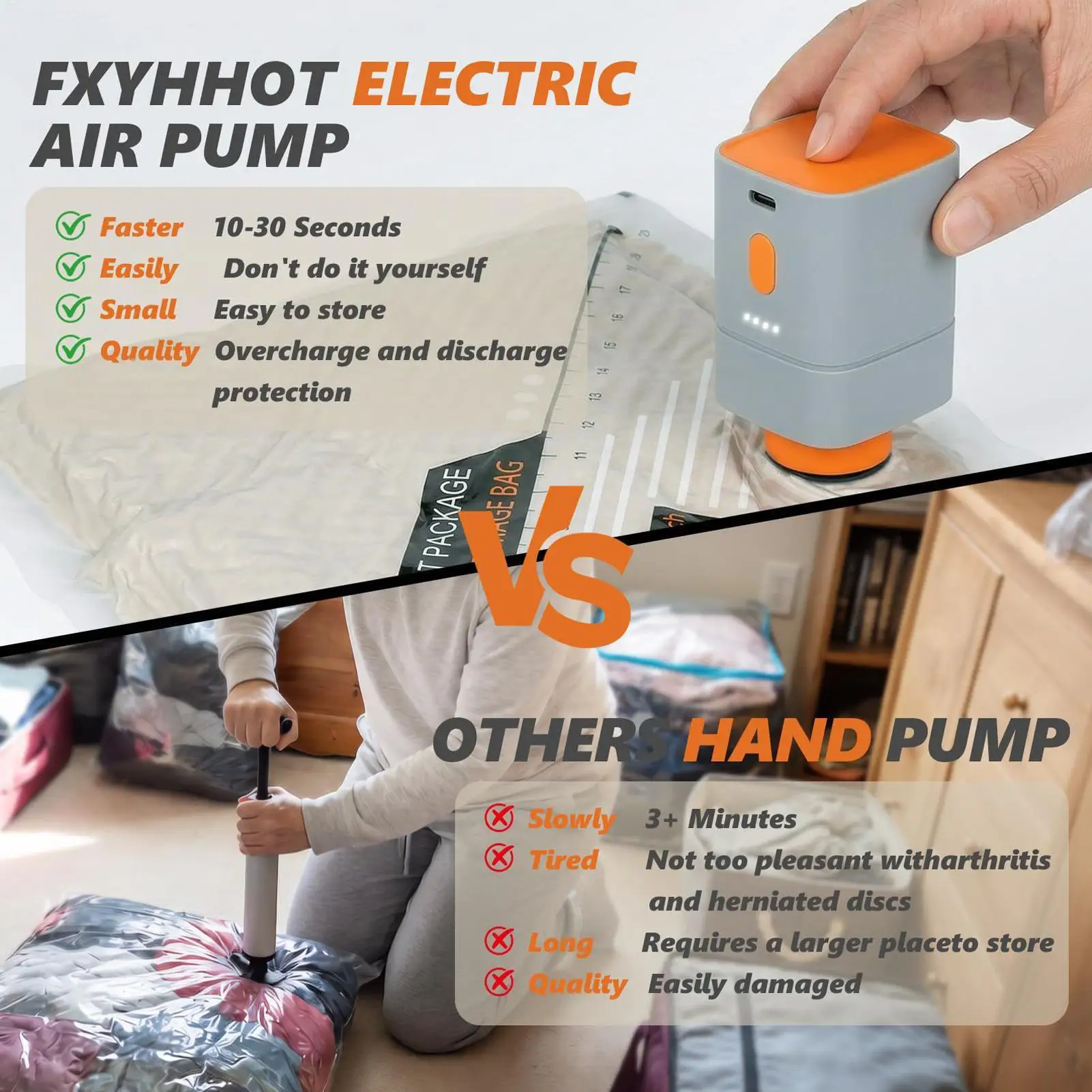 Vacuum Bags For Travel Reusable Compression Portable Blankets Bedding Space Bags For Business Trips Fitness Vacation Holiday - view 4