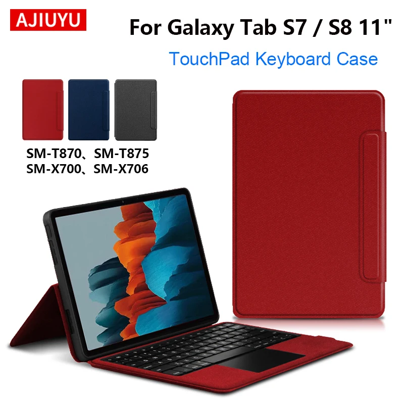 

TouchPad Keyboard Cover For Samsung Galaxy Tab S8 11" 2022 SM-X700 Stand Case For Tab S7 11 Inch 2020 T870 Wireless BT Keyboard