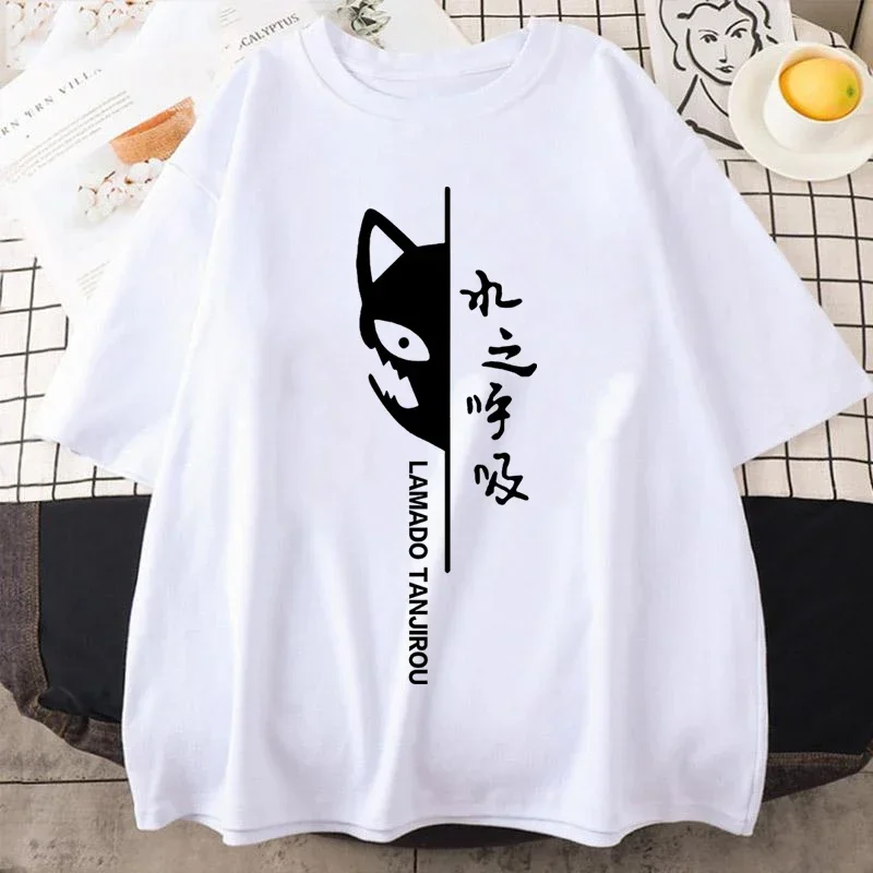 شيطان القاتل تي شيرت الرجال كيميتسو نو يابا رينجوكو التي شيرت أنيمي Uzui للجنسين الكرتون Tanjiro Inosuke Zenitsu Nezuko تي شيرت الذكور