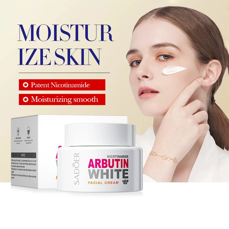 SADOER Nicotinamide Arbutin Whitening Creams Face Anti Freckle Spot Removing Moisturizing Face Cream Facial Skin Care Products