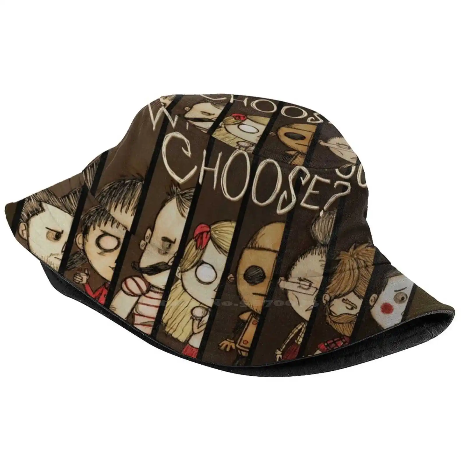 Don't Starve : Who Will You Choose ? Flat Top Breathable Bucket Hats Dont Starve Klei Indie Games