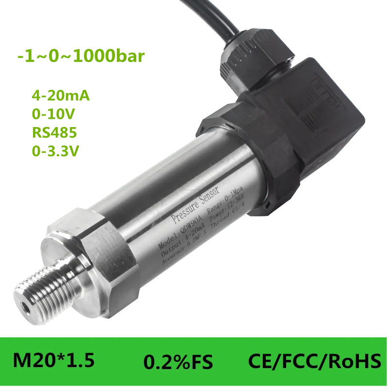 

Датчик давления 0-5 В, 4-20 мА, 0-1 бар, 2 бар, 5 бар, 10 бар, датчик давления M20 * 1,5, МПа, МПа, 1 МПа, бар, бар