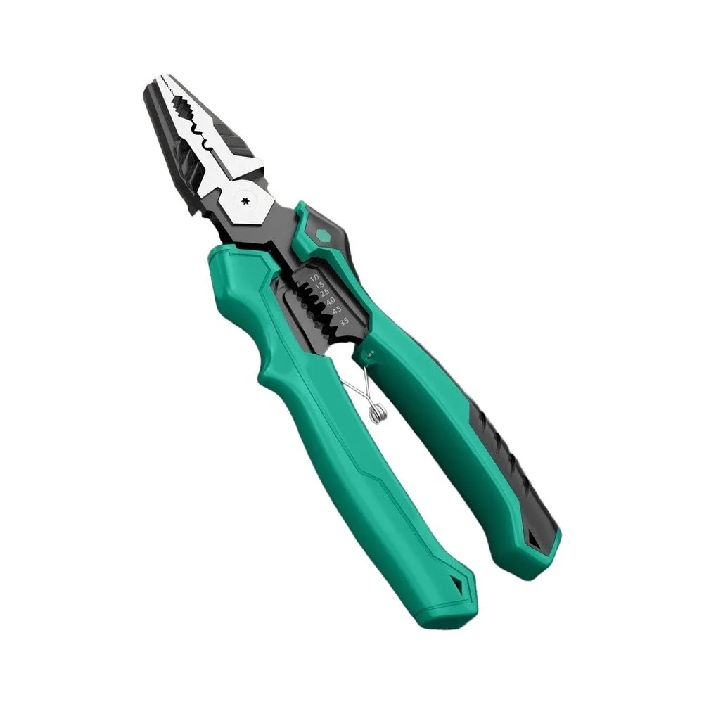 For Electrical Projects Multi-purpose Tool Electrician Pliers For Extended Use Green High-hardness Material Pliers
