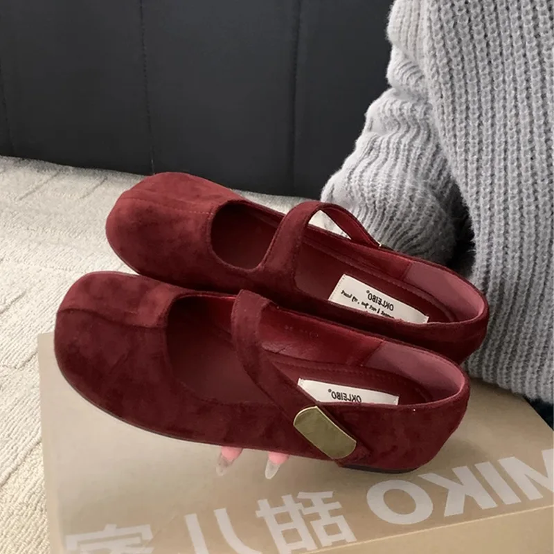Scarpe Mary Jane in pelle scamosciata con stampa leopardata vintage da donna Moda casual e comoda scarpa singola con suola morbida e bocca superficiale