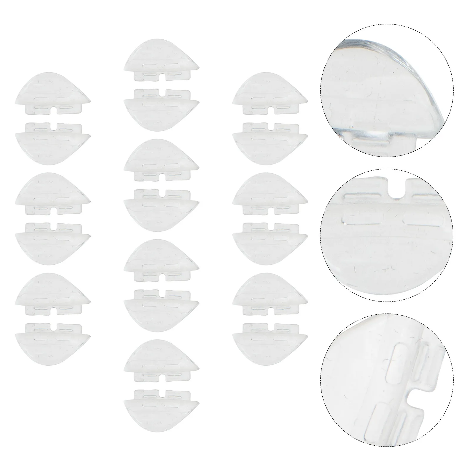 

10Pairs Silicone Nose Pads Eyeglasses Supple Plug-in Non-Slip Glasses Nose Supports Replacement for Sunglasses Optical Frames