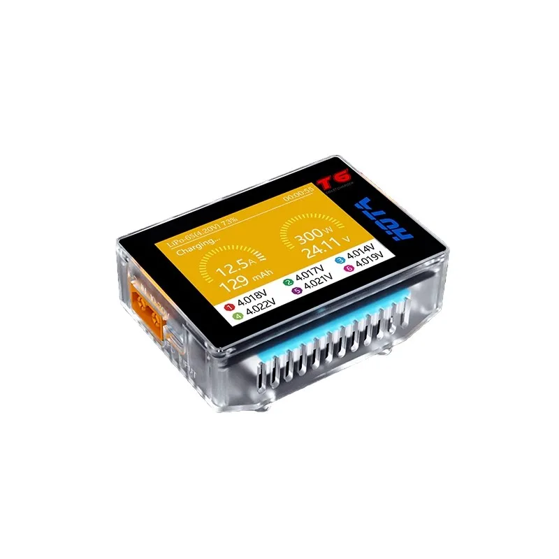 HOTA T6 300W 15A Battery Charger LiHv Lipo NiMh Li-ion Ni-Cd Digital Charger 1-6S Lipo Balance Charger Discharger PD 90W 5A RC