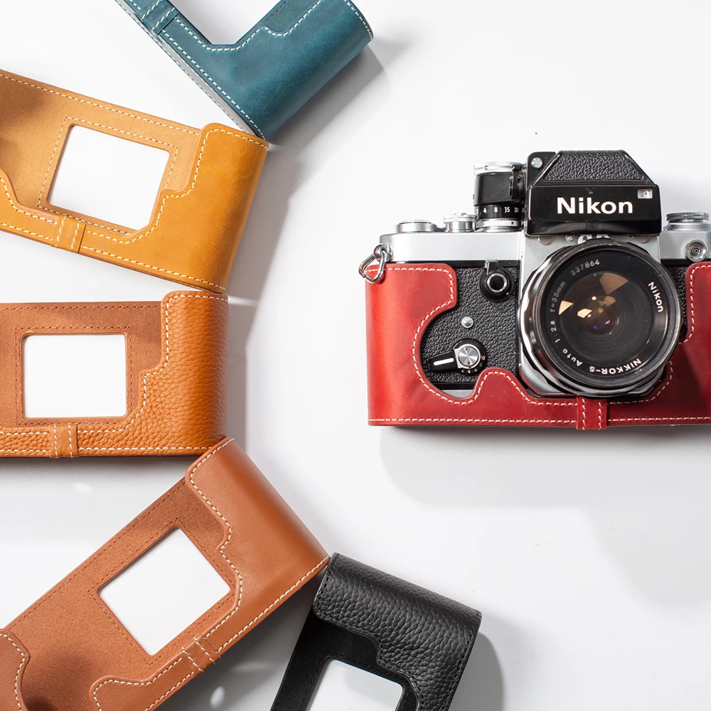 

For Nikon F2 FM3A F2S F2A F2AS FE FM Case Genuine Leather Half Case F2 Half Bag FM3A Handmade Camera Bag FM Protective Case