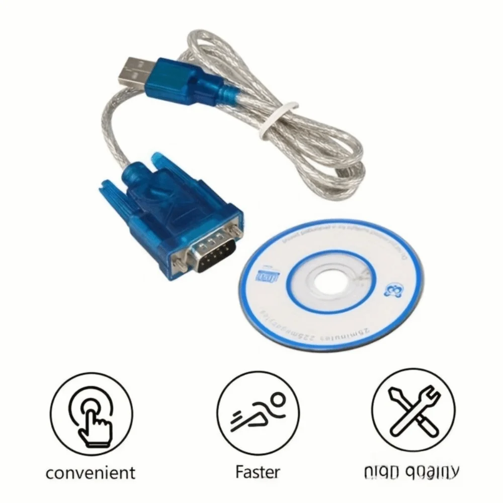 Professional Grade 70cm Length USB to Serial Adapter CH340 Chipset Serial Port RS-232 Converter USB 2.0 DB9 Adapter Computer Use
