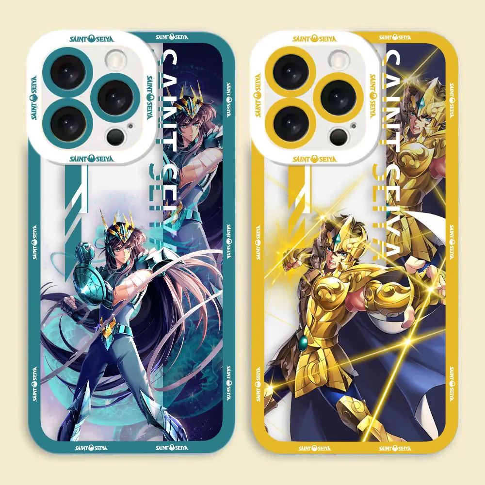 

Cartoon S-Saints s-Seiya Cover Clear Phone Case For iPhone Apple 17 AIR 16E 16 15 14 12 13 11 Pro Max Plus XR TPU DIY Shell Case