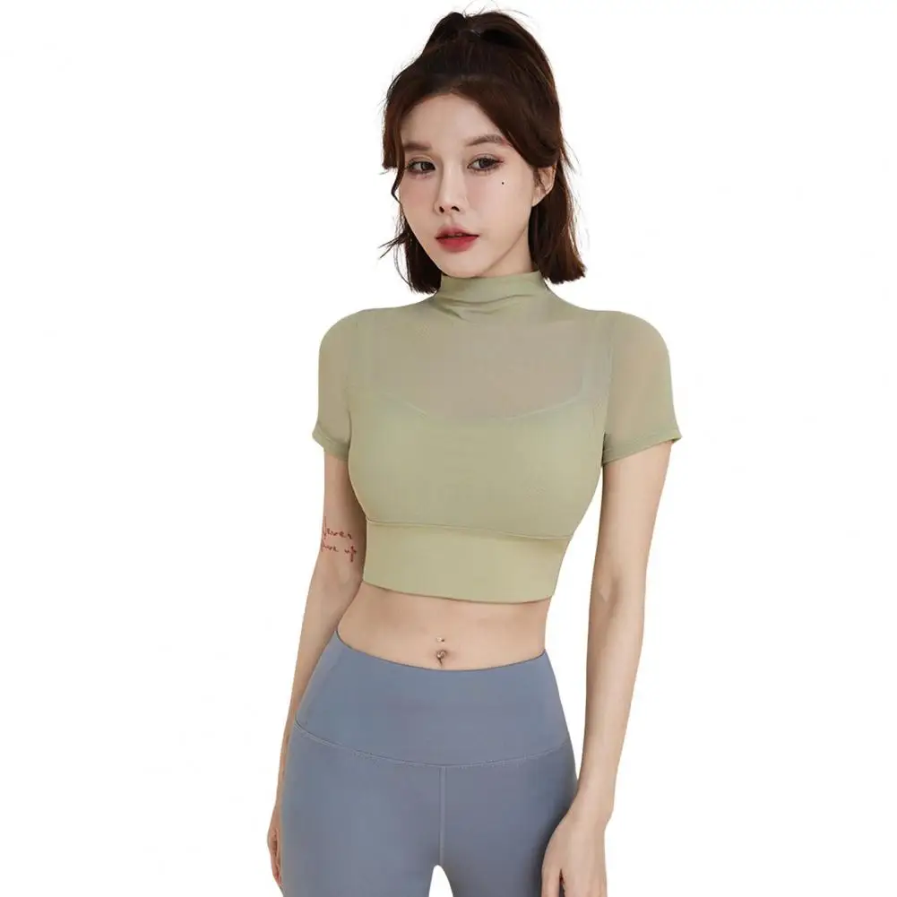 

Блузка для фитнеса и йоги, Женский Топ для йоги, Быстросохнущий Топ Для Йоги из дышащей ткани для пилатеса, бега, тренажерного зала, для лета