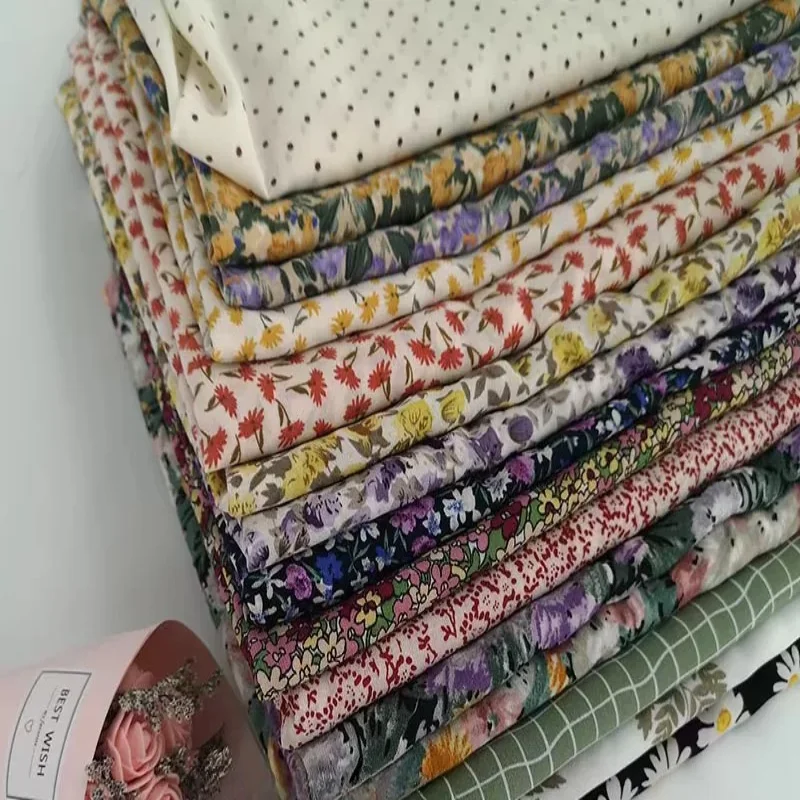 Non Transparent Printed Chiffon Fabric Sold By The Meter DIY Sewing for Dresses Shirts Garment Designer Material Cloth
