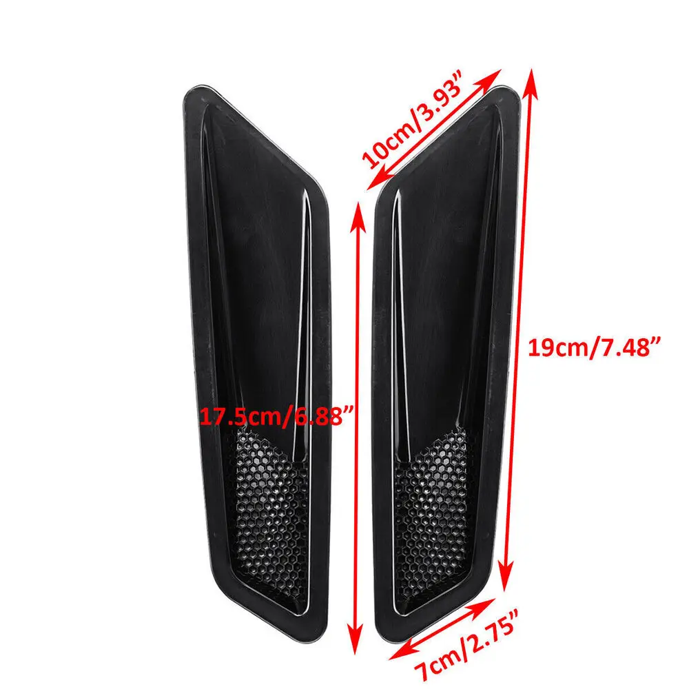 Carbon Fiber Look/Glossy Black Car Engine Hood Vent Air Louvers For Mercedes For Benz W204 C63 W205 W207 W212 W213 For AMG Sedan