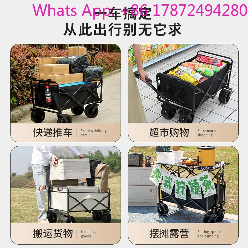 Pink camper stall trolley foldable portable picnic camp cart A must for outdoor camping stalls