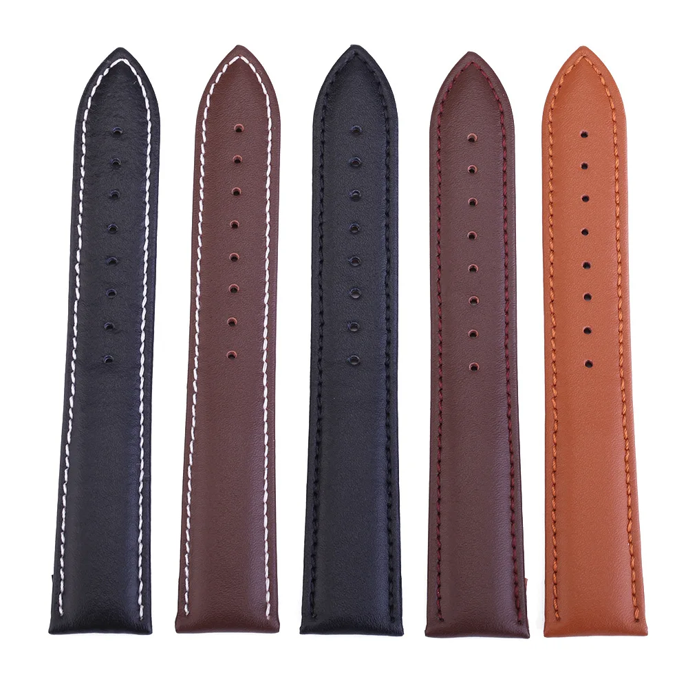 جلد العجل حزام الساعات 12 مللي متر 13 مللي متر 14 مللي متر 15 مللي متر 16 مللي متر 17 مللي متر 18 مللي متر 19 مللي متر 20 مللي متر 21 مللي متر 22 مللي متر 24 مللي متر العالمي شريط للرسغ فراشة مشبك