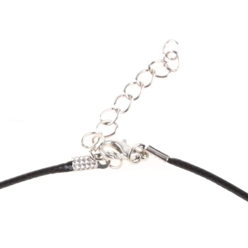 Collana nera multifunzionale Corda in gomma con chiusura Catena con chiusura da 18 '' per la creazione di gioielli con collane e braccialetti fai-da-te