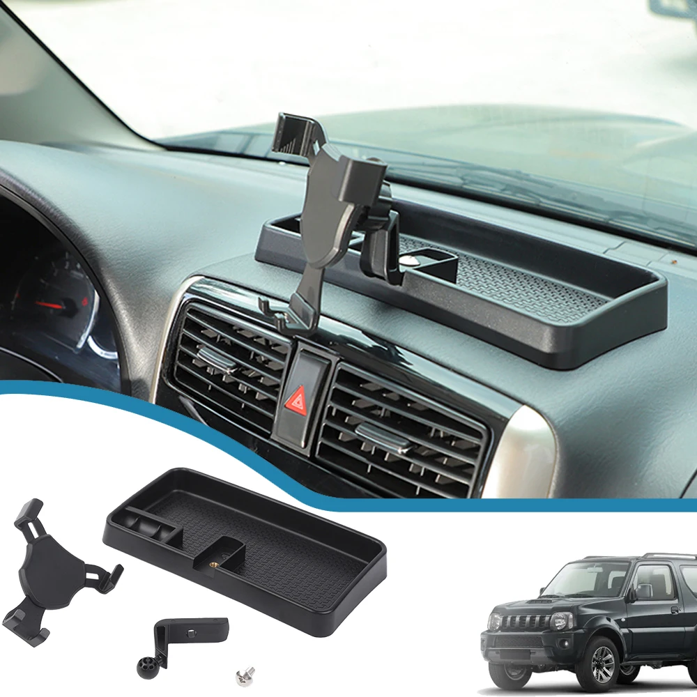 

Car Mobile Phone Holder GPS Bracket iPad Stand Dash Mount Storage Box Organizer for Suzuki Jimny 2007-2017 Interior Accessories