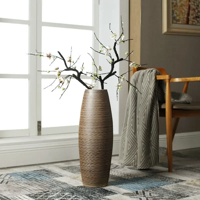 for Jingdezhen Large Floor to Ceiling Ceramic Vase Modern Chinese Style Living Room Decoration for Dried Flower Arrangement