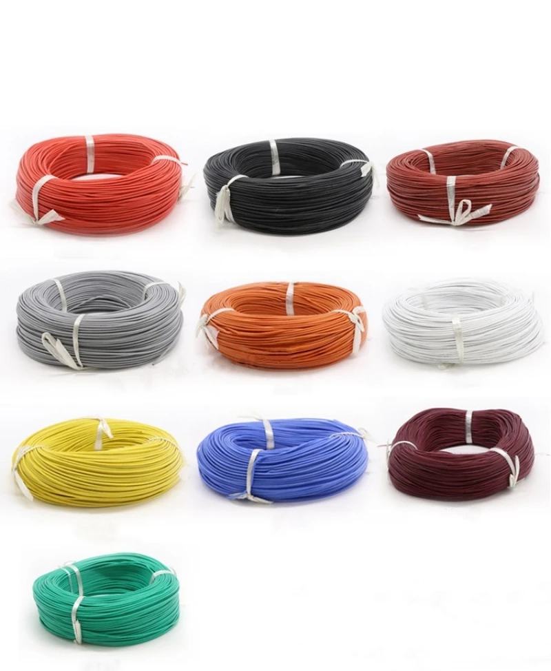 1M Heat-resistant cable 20 18 17 16 15 14 13 12 11 10 8 7 6AWG Ultra Soft Silicone Wire High Temperature Flexible Copper