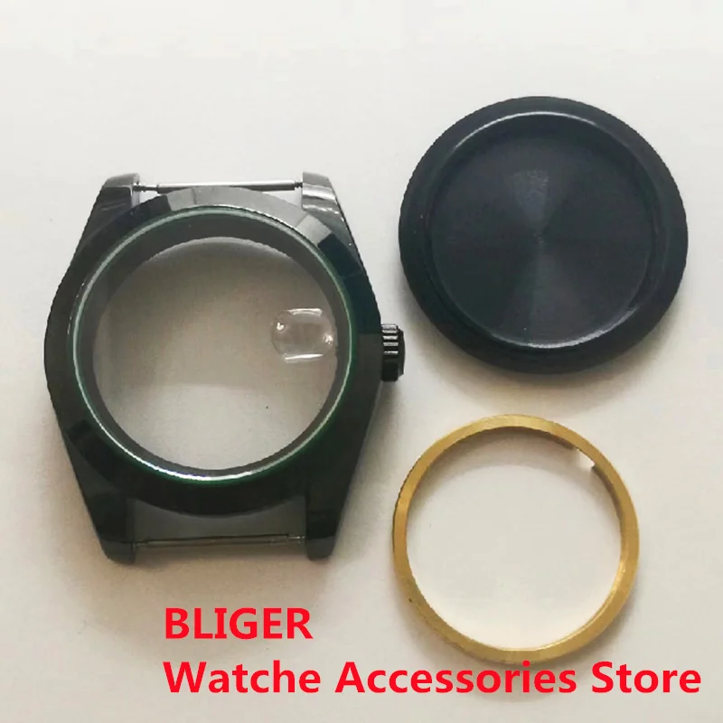 

36mm/40mm black PVD Sapphire Glass Fit NH35 NH36 ETA2824 2836 Miyota8215 821A Mingzhu DG 2813 3804 Movement