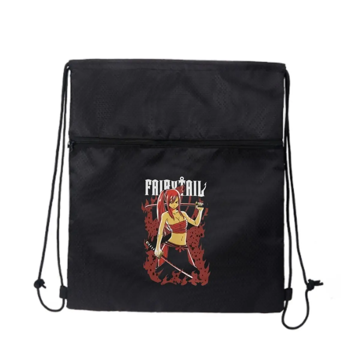 

Erza Scarlet Fairy Tail Art Park Stroll Сумка на молнии на шнурке: вмещает закуски и игрушки