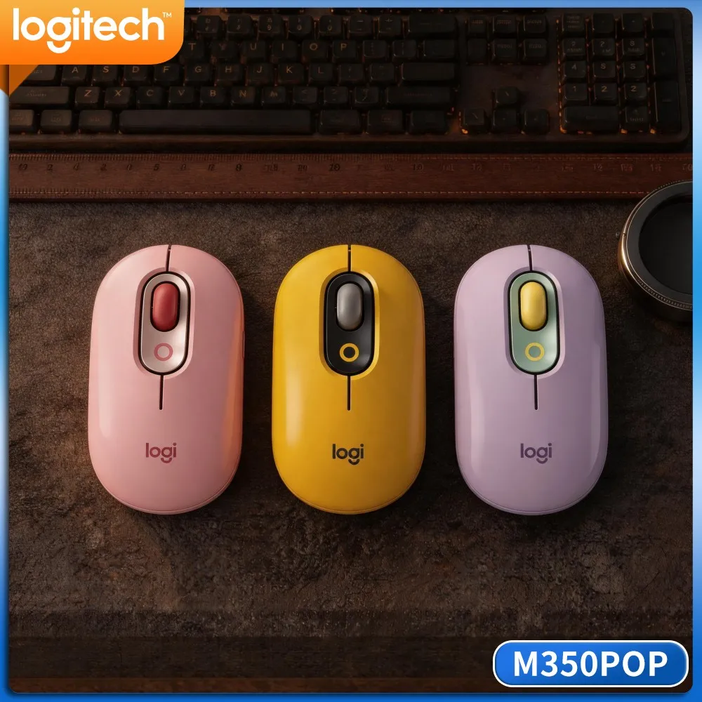 Logitech M350 POP Pebble Slim Mouse 77G Light Build Auto‑Sleep Long Battery For Online Course Instructors Desktop