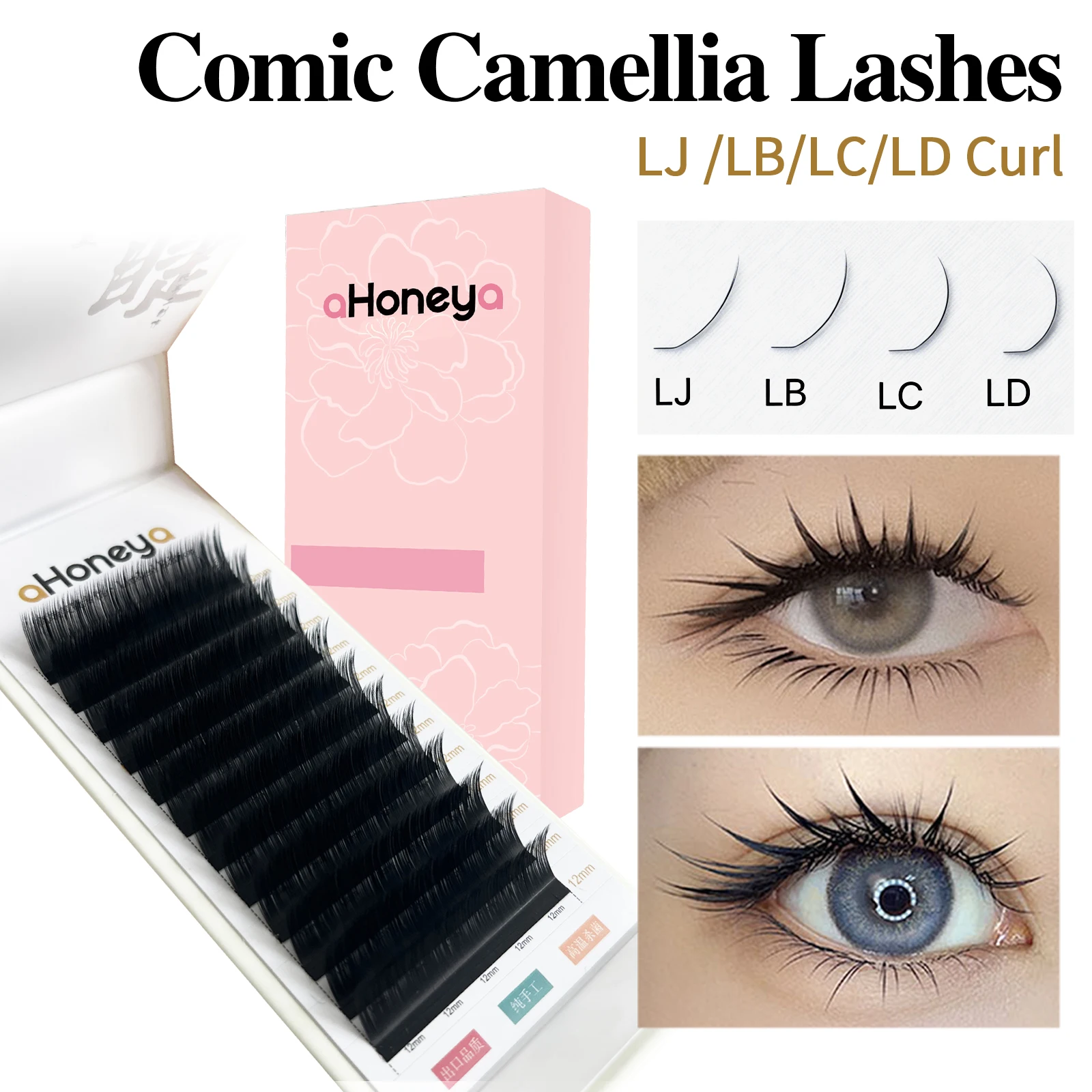 Eyelash Extension Japanese - Ekstensi Bulu Mata Honey Curled LB