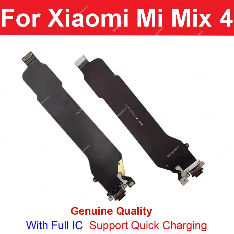 USB Charger Board Dock Port Flex Cable For Xiaomi Mi Mix 4 Charging Connector Socket Jack Plug Flex Ribbon Replacement Parts