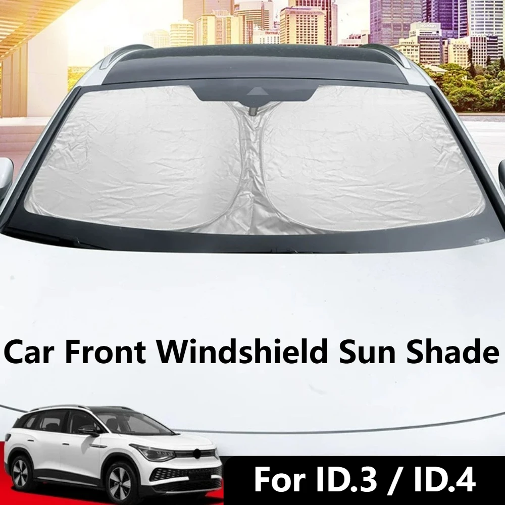 

For ID.3 ID.4 Car Front Windshield Sun Shade Thickened Sun Protection Heat Insulation Curtain Car Interior Accessories